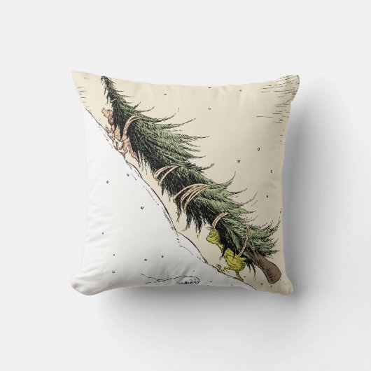 Grinch & Max Return the Christmas Tree クッション (正面)