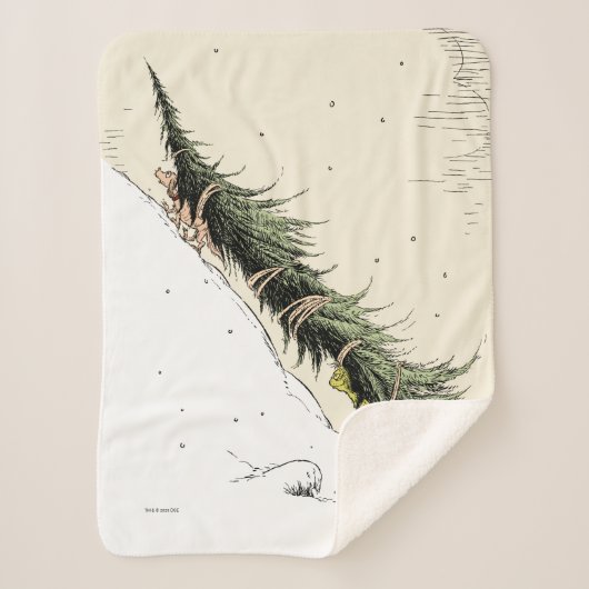 Grinch & Max Return the Christmas Tree シェルパブランケット (正面)