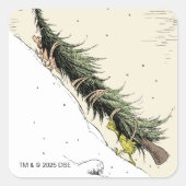 Grinch & Max Return the Christmas Tree スクエアシール (正面)