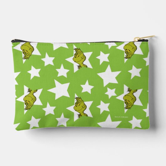Grinch Peeking Star Pattern アクセサリーポーチ (裏面)