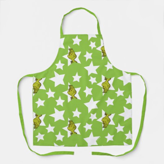 Grinch Peeking Star Pattern エプロン (正面)