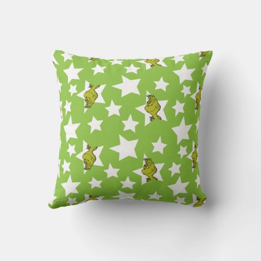 Grinch Peeking Star Pattern クッション (裏面)