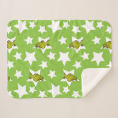 Grinch Peeking Star Pattern シェルパブランケット (正面(横))