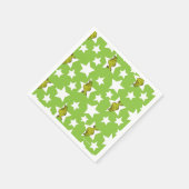 Grinch Peeking Star Pattern スタンダードカクテルナプキン (角)