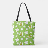 Grinch Peeking Star Pattern トートバッグ (裏面)