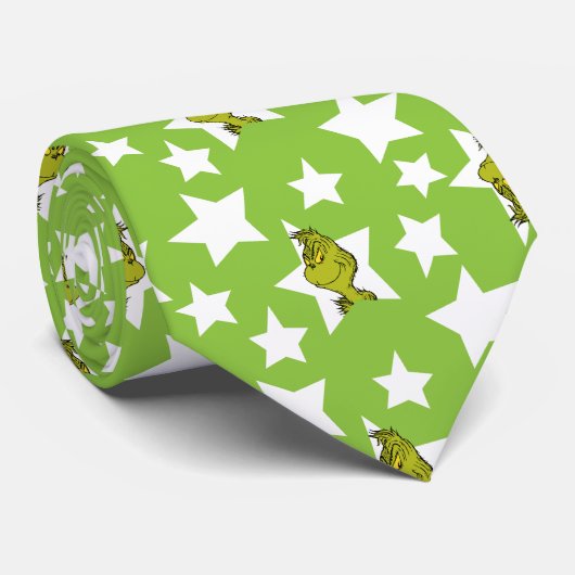 Grinch Peeking Star Pattern ネクタイ (ロール)