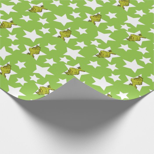 Grinch Peeking Star Pattern ラッピングペーパー (角)
