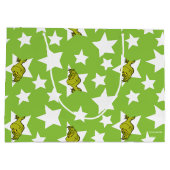 Grinch Peeking Star Pattern ラージペーパーバッグ (裏面)