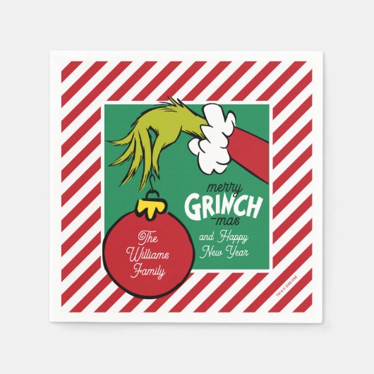 Grinch | Personalized Ornament スタンダードカクテルナプキン (正面)