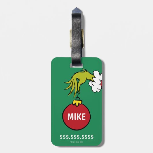 Grinch | Personalized Ornament ラゲッジタグ (裏面縦)