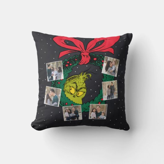 Grinch | Personalized Ornament Throw Pillow クッション (正面)