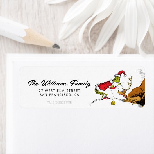 Grinch Prepares Max the Reindeer ラベル (インサイチュ)