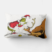 Grinch Prepares Max the Reindeer ランバークッション (正面)