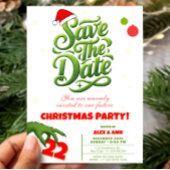 Grinch Style Christmas Party Save the Date 招待状