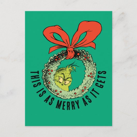 Grinch | This Is As Merry As It Gets シーズンポストカード (正面)