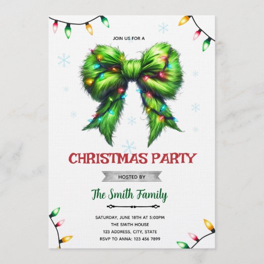 Grinchmas Holiday Party Invitation 招待状 (正面)