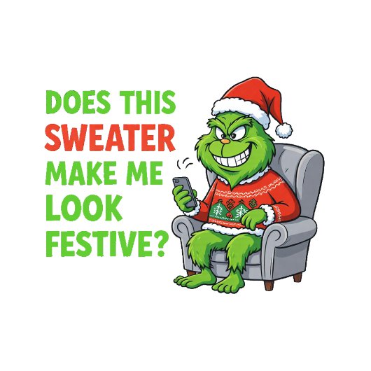 Grinchy Bigfoot Festive Sweater スウェットシャツ