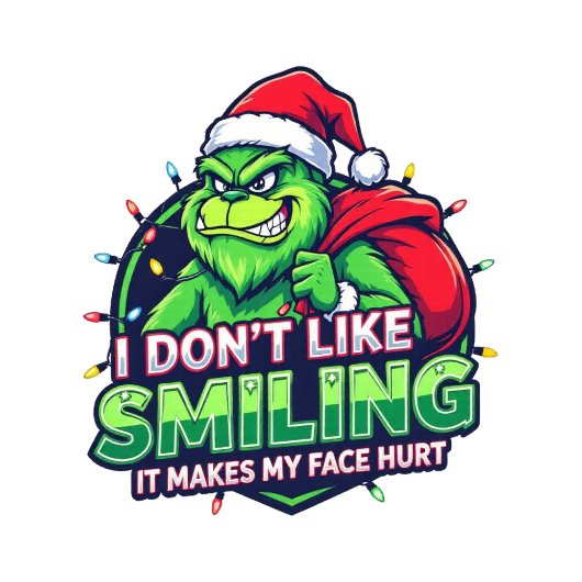 Grinchy Bigfoot I Don't Like Smiling スウェットシャツ
