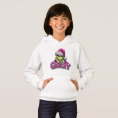 Grinchy Woman — Pink & Silver Holiday Hoodie by Ma (正面フル)