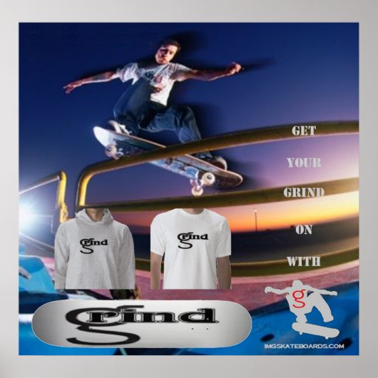 Grind Poster from I'm G Skateboards ポスター (正面)