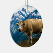 Grindelwald牛- Berneseのアルプス-スイス連邦共和国 セラミックオーナメント (右)