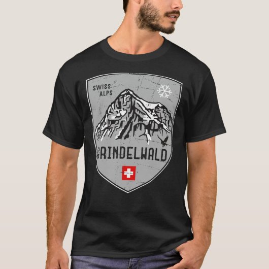 Grindelwald Mountain Switzerland Emblem Classic T Tシャツ (正面)