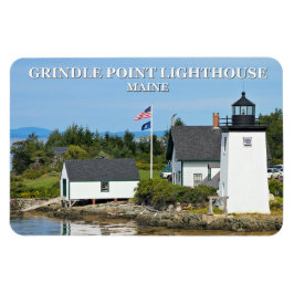 Grindle Point Light House, Maine Flexi Magnet マグネット