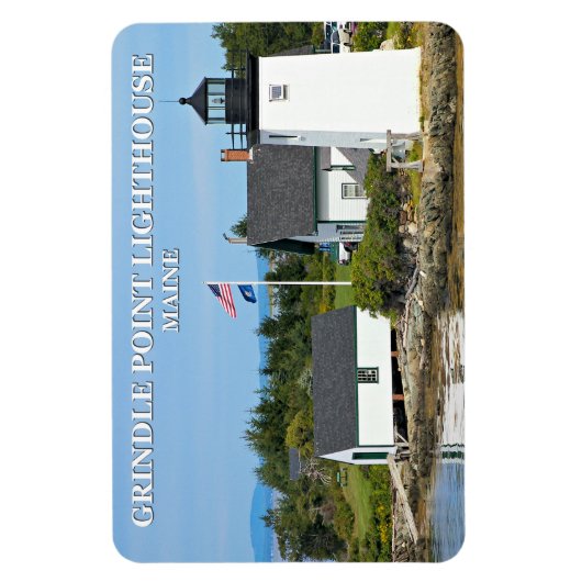 Grindle Point Light House, Maine Flexi Magnet マグネット (縦)