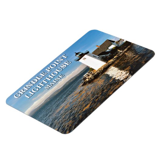 Grindle Point Light House, Maine Flexi Magnet マグネット (左側)