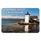 Grindle Point Light House, Maine Flexi Magnet マグネット (横)
