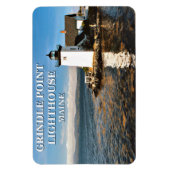 Grindle Point Light House, Maine Flexi Magnet マグネット (縦)