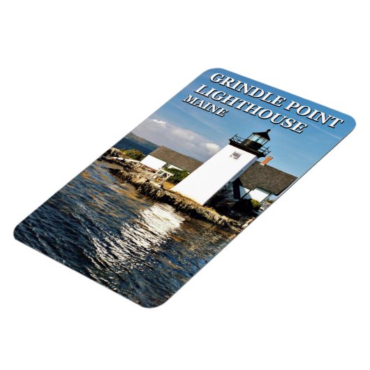 Grindle Point Light House, Maine Flexi Magnet マグネット (左側)