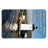 Grindle Point Light House, Maine Flexi Magnet マグネット (横)