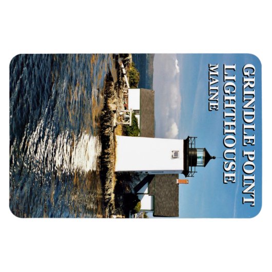 Grindle Point Light House, Maine Flexi Magnet マグネット (横)