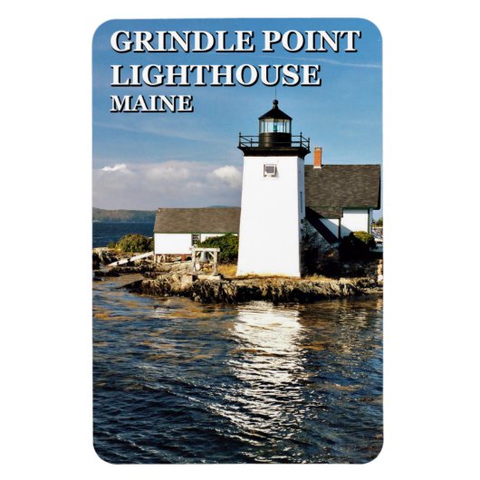 Grindle Point Light House, Maine Flexi Magnet マグネット (縦)