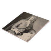 Grinlingギボンズ(1648-1721年)のポートレート(w/c pで タイル (側面)