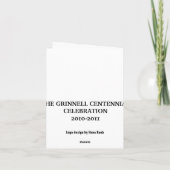 GRINNELLの百年祭のnotecards カード (裏面)