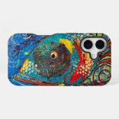 Grinning Grouper iPhoneケース iPhone 16ケース (裏面横)