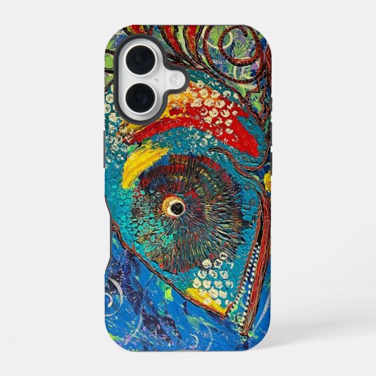 Grinning Grouper iPhoneケース iPhone 16ケース (裏面)