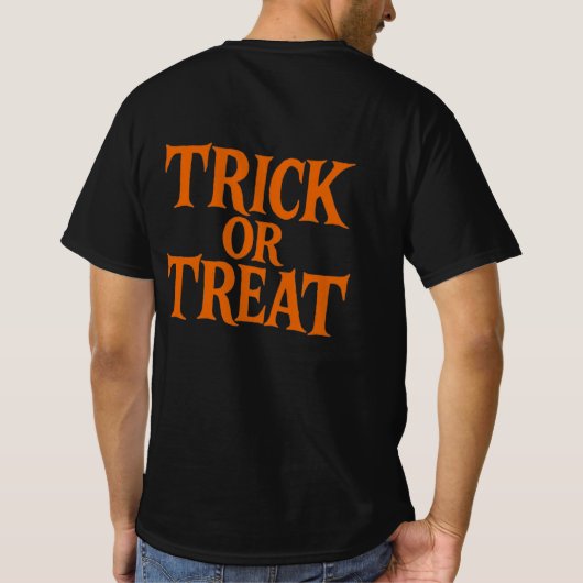 Grinning Jack-O'-Lantern & Bats Classic Halloween Tシャツ (裏面)