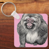 Grinning Monkey - Customizable Funny Gift  キーホルダー (正面)