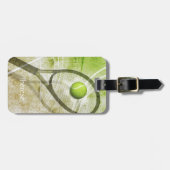 Grip女の子のテニスをする ラゲッジタグ (正面横)