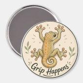Grip Happens、ヤモリの冷蔵庫マグネット マグネット (正面/裏面)