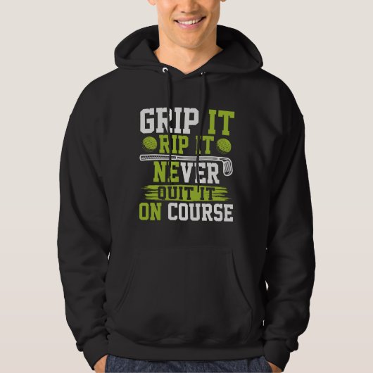 Grip It Rip It Never Out It ゴルフ パーカ (正面)