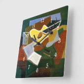 Gris – アルバム スクエア壁時計 (傾斜)