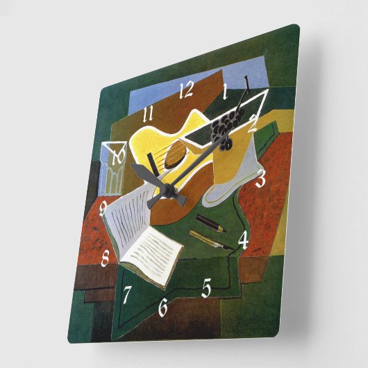 Gris – アルバム スクエア壁時計 (傾斜)