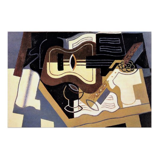 Gris – ギターとクラリネ素晴らし、アート、 ポスター (正面)