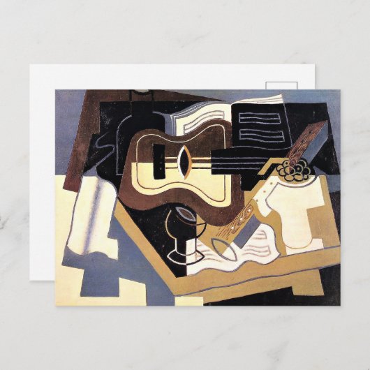 Gris – ギターとクラリネ素晴らし、アート、 ポストカード (正面/裏面)