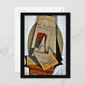 Gris – バイオリンを使用したコンポジション シーズンポストカード (正面/裏面)