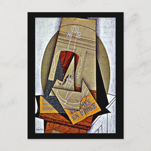 Gris – バイオリンを使用したコンポジション シーズンポストカード (正面)